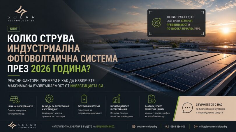 Колко струва индустриална фотоволтаична система през 2026 година